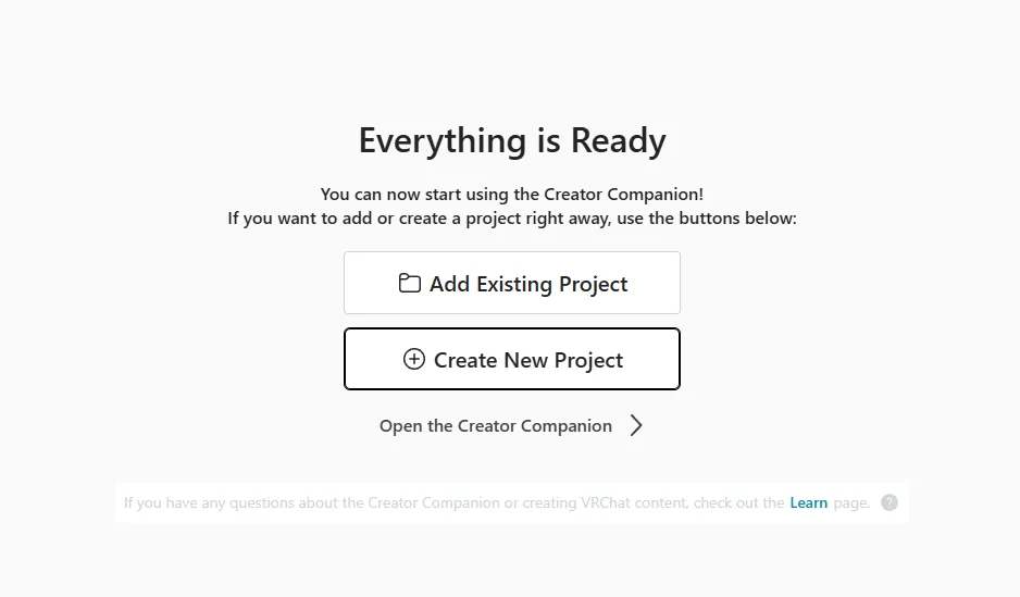 Creator Companion install finished
