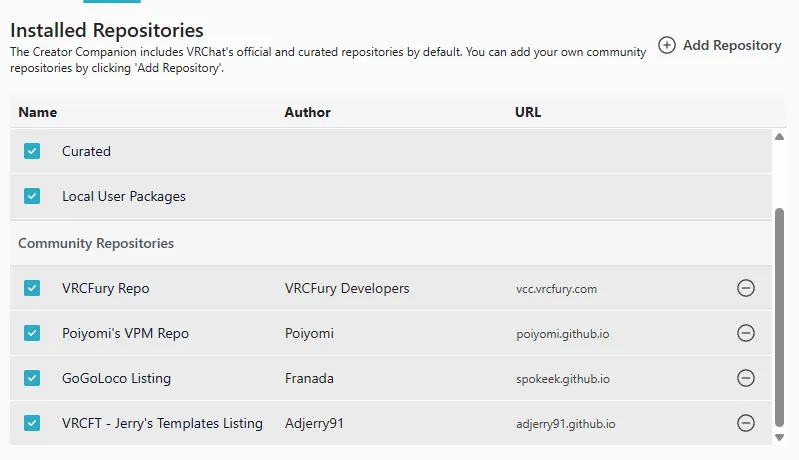 Creator Companion community repositories