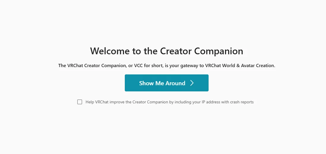 Creator Companion welcome page