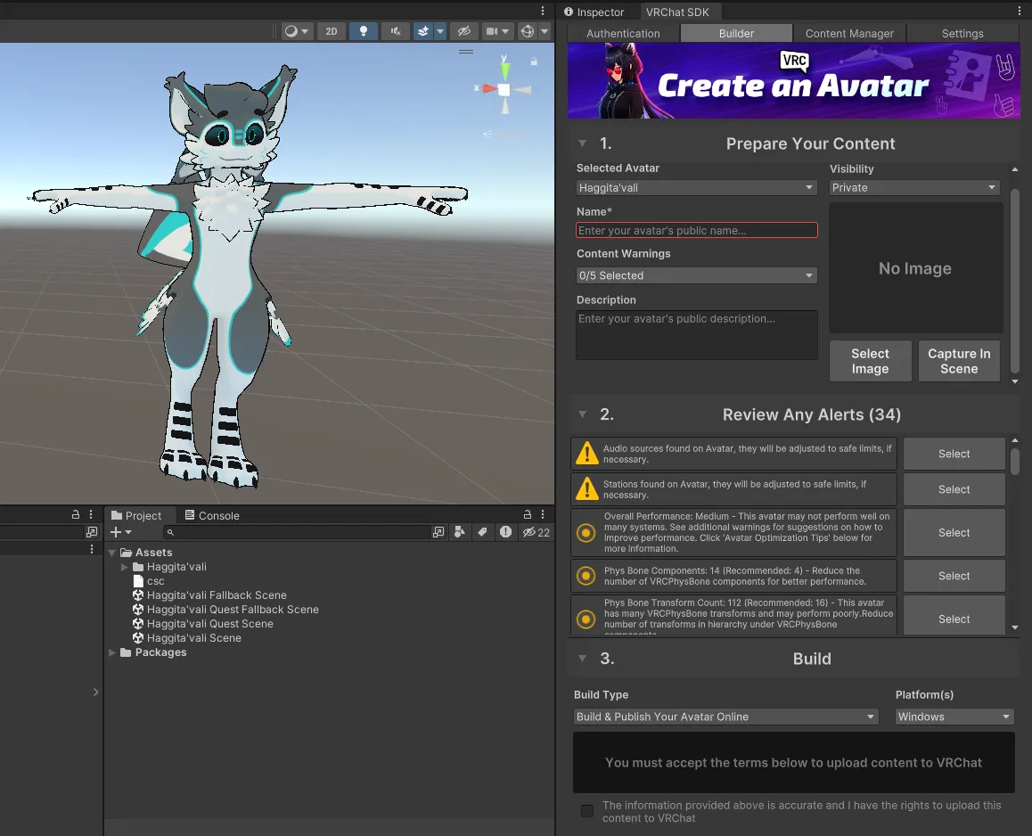 Unity Editor Haggita'vali scene